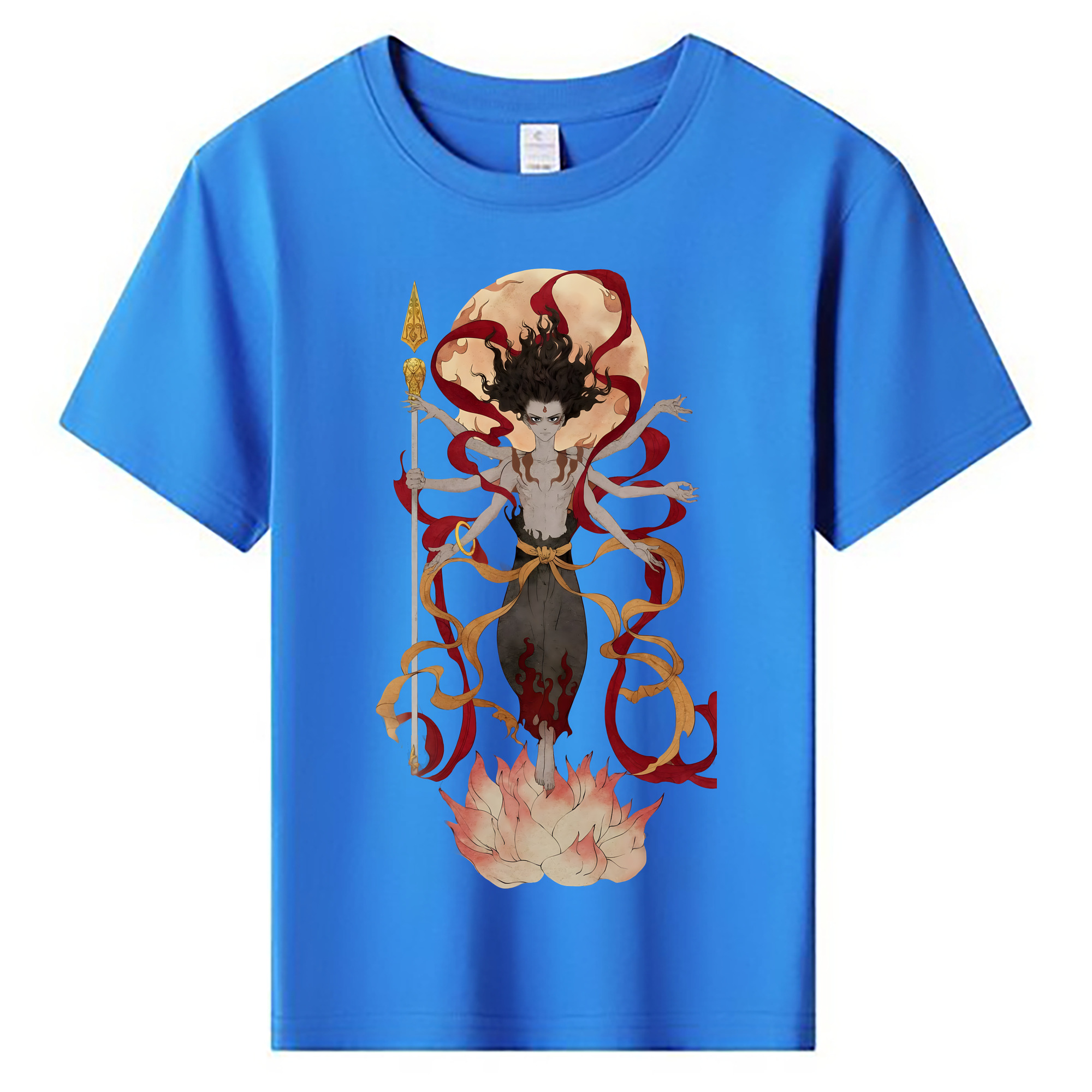（画像用） Ne Zha 2 ナタ 魔童の大暴れ 綿100％キッズTシャツ（フロントプリント）
